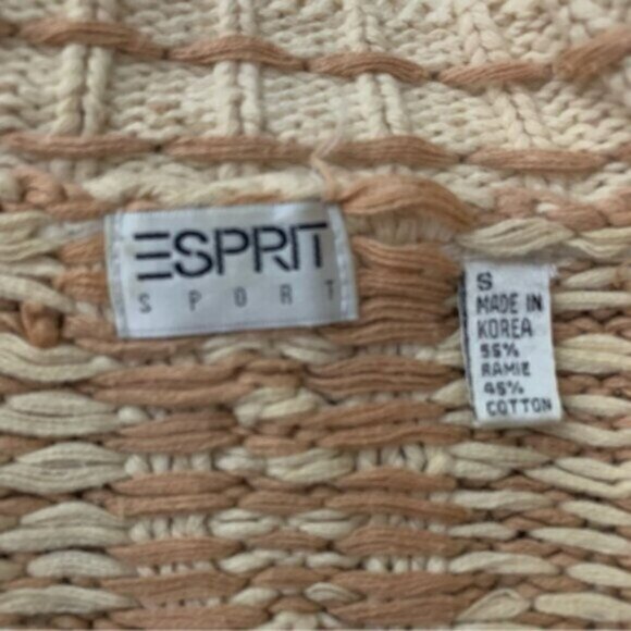 Esprit Vintage Oversized Cowl Neck Chunky Cable Knit Sweater - Picture 11 of 14